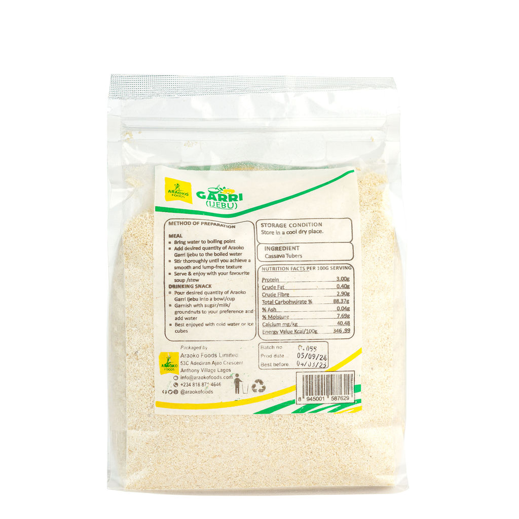Araoko Garri Ijebu (100% Cassava Granules) 1KG